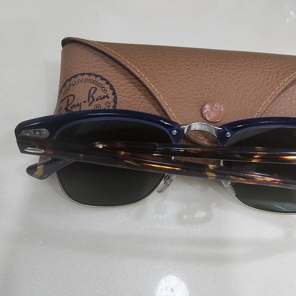 Ray-Ban Clubmaster Flash Sunglasses in Multi with Blue mirrored tinted lenses - Picture 5 of 5